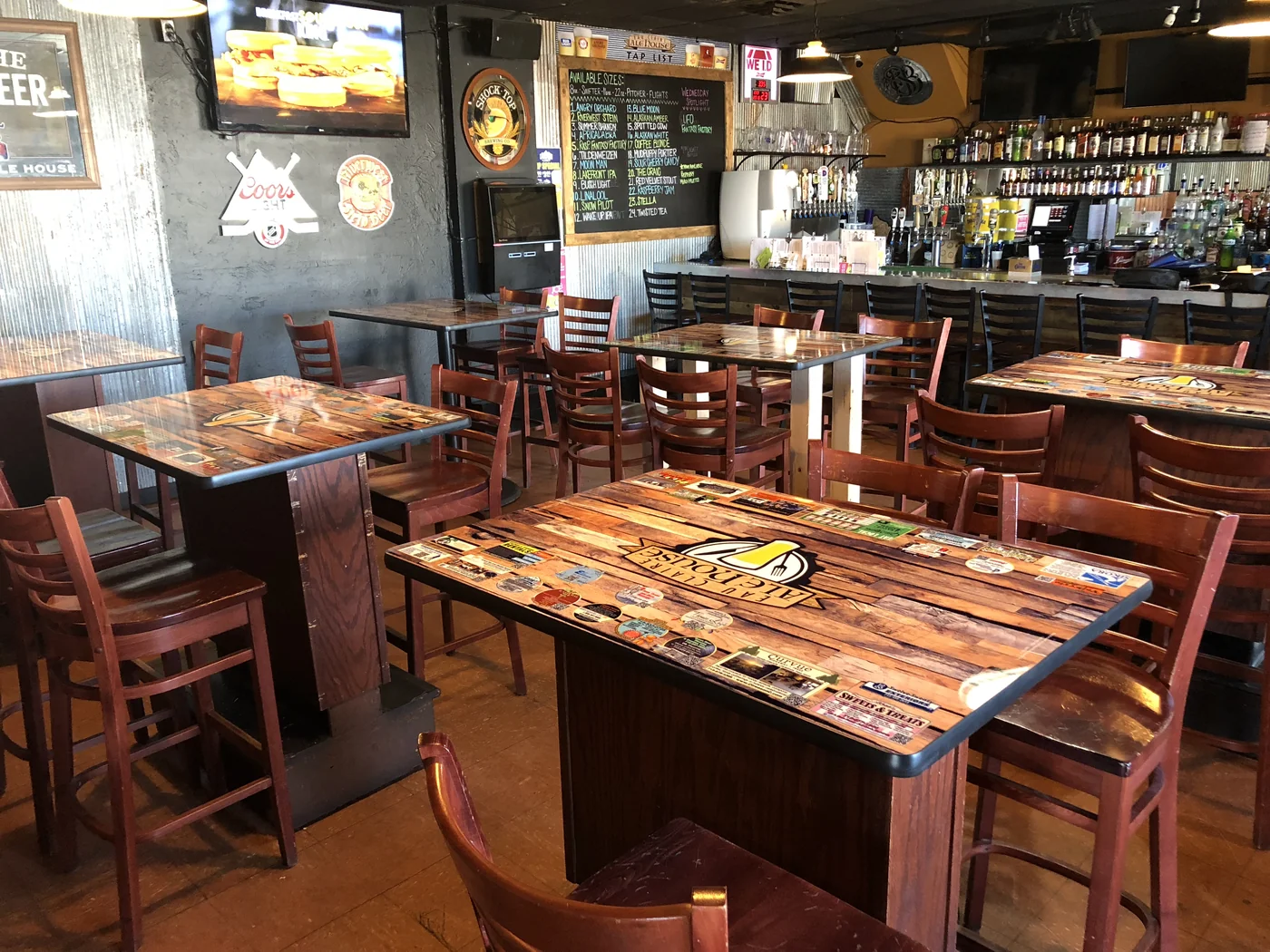 Custom Epic Media tabletop installation in active restaurant